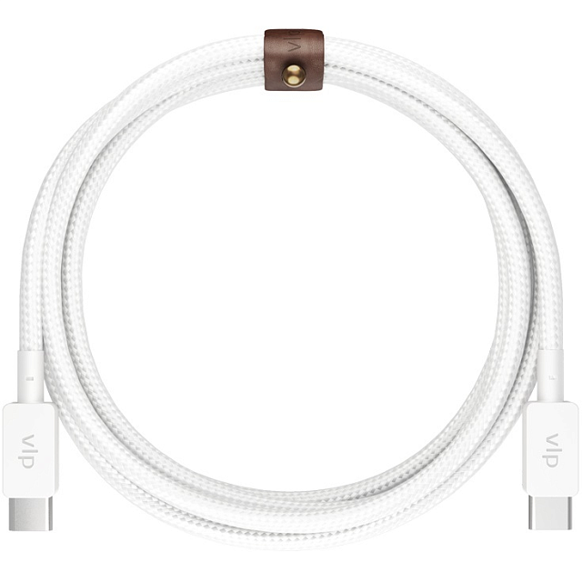 Кабель vlp Nylon Cable USB-C – USB-C (1.2 м), белый