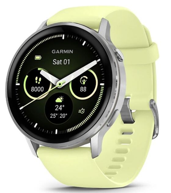 Умные часы Garmin Venu 4 45 Серебристые / Лимонные