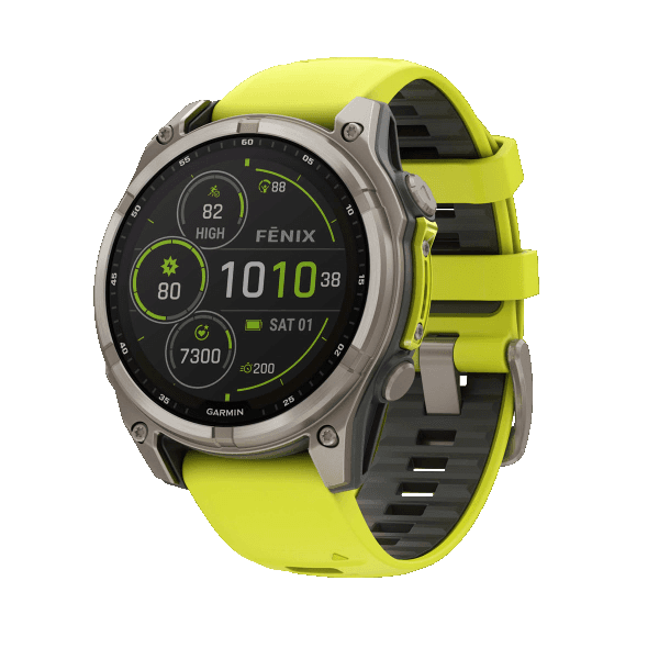 Умные часы Garmin Fenix 8 47mm Solar Sapphire Titanium Yellow 010-02906-21