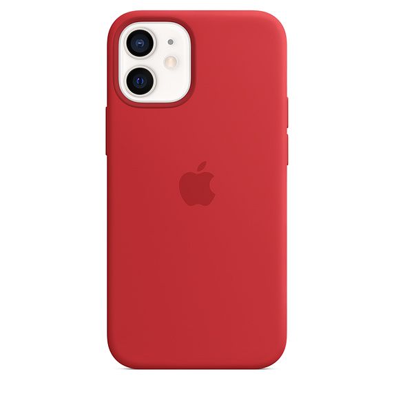 Силиконовый чехол MagSafe для iPhone 12 mini, красный цвет