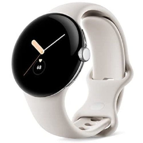 Умные часы Goole Pixel Watch 41mm «полированный серебристый» корпус, ремешок цвета «мел»
