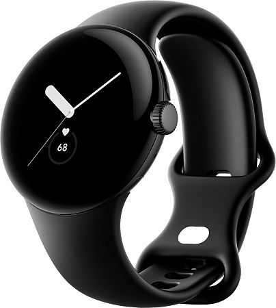 Умные часы Goole Pixel Watch 41mm «матовый чёрный» корпус, ремешок цвета «чёрный обсидиан»
