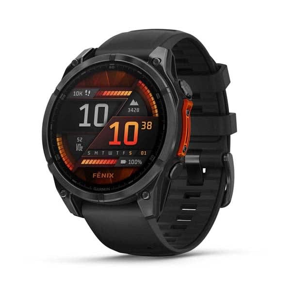 Умные часы Garmin Fenix 8 47 мм AMOLED Грифельно-серые / Черные 010-02904-09