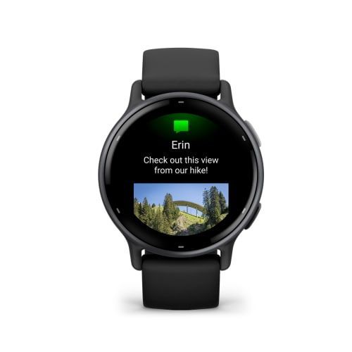  Часы Garmin Vivoactive 5 черные с серым безелем и силиконовым ремешком 010-02862-10