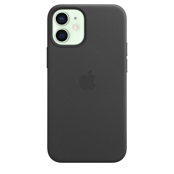 Кожаный чехол MagSafe для iPhone 12 mini, чёрный цвет