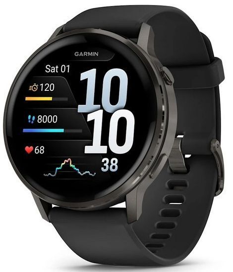 Умные часы Garmin Venu 4 45 мм Грифельно-серые / Черные 010-03014-00