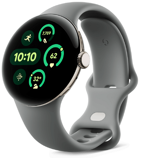 Умные часы Goole Pixel Watch 3 45mm «золотистый шампанский» корпус, ремешок цвета «орешник»