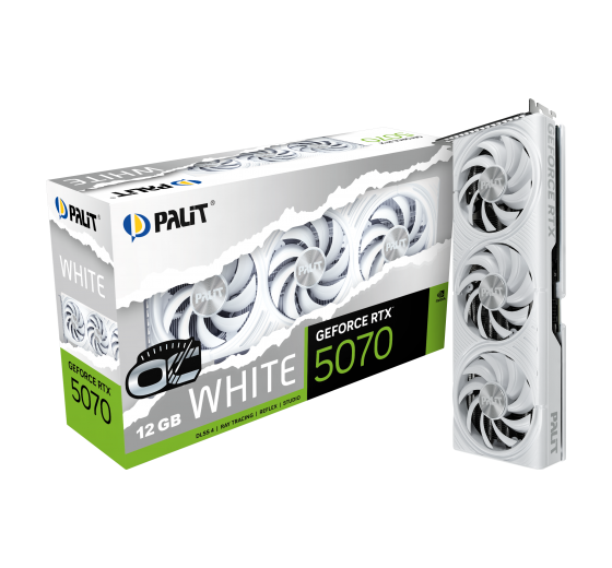 Видеокарта Palit GeForce RTX 5070 White OC 12 ГБ