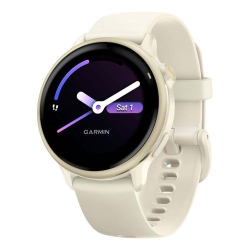  Часы Garmin Vivoactive 6 лунно-золотистый с ремешком цвета слоновой кости 010-02985-41