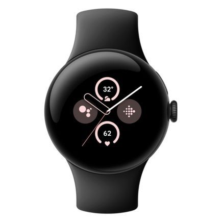 Умные часы Goole Pixel Watch 2 41mm «матовый чёрный» корпус, ремешок цвета «чёрный обсидиан»