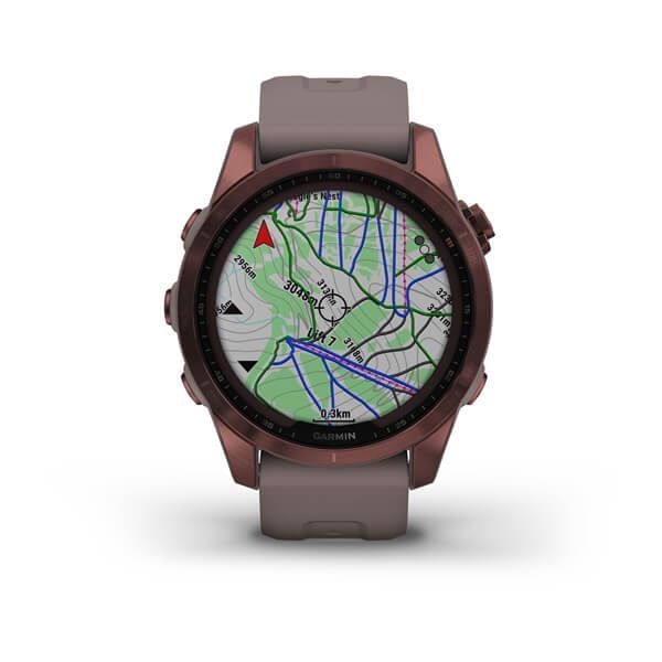 Часы Garmin Fenix 7S титановый  с сланцево-серым ремешком 010-02539-29