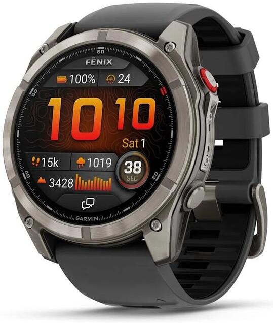 Умные часы Garmin Fenix 8 Pro 51 мм AMOLED Sapphire Титановые / Графитовые / Черный сил 010-03199-11
