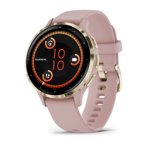 Умные часы Garmin Venu 3S розовые с золотистым безелем 010-02785-03