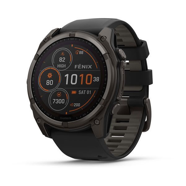 Умные часы Garmin Fenix 8 51 мм Solar Sapphire Угольно-серые DLC / Черные / Серо-галечные 010-02907-