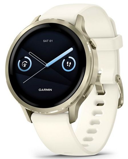 Умные часы Garmin Venu 4 41 мм Лунное золото / Костяные 010-03013-00