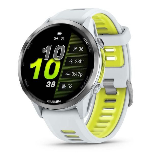 Умные часы Garmin Forerunner 970 47 мм Титановые Белый камень / Желтые 010-02969-11