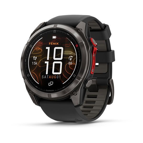 Умные часы Garmin Fenix 8 Pro 51 мм MicroLED Sapphire Угольно-серые DLC / Черные / Серо-галечные 010