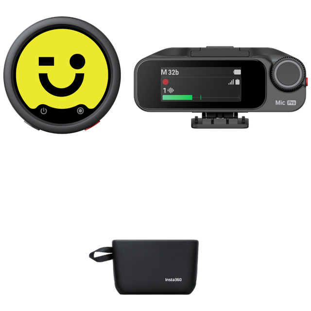 Беспроводной микрофон Insta360 Mic Pro 1TX + 1RX Черный