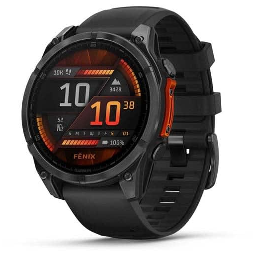 Умные часы Garmin Fenix 8 47 мм AMOLED Грифельно-серые / Черные 010-02904-09