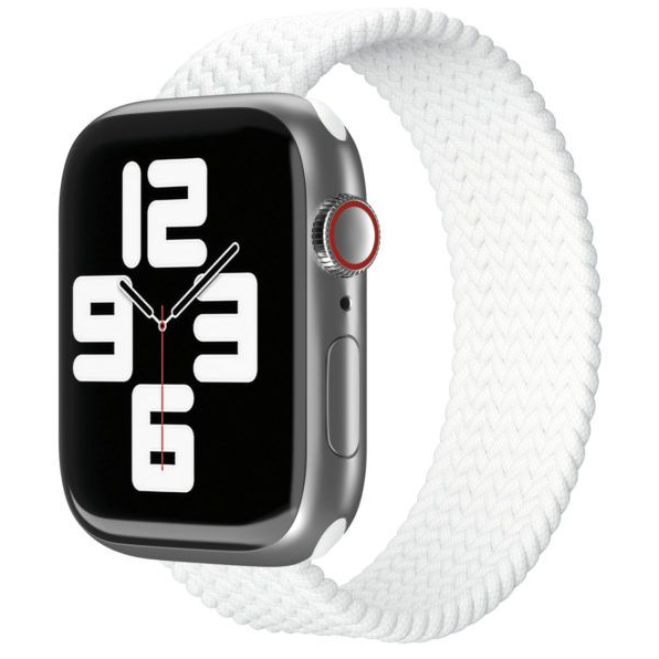 Ремешок нейлоновый плетёный vlp для Apple Watch 38/40/41 S/M 2шт., белый