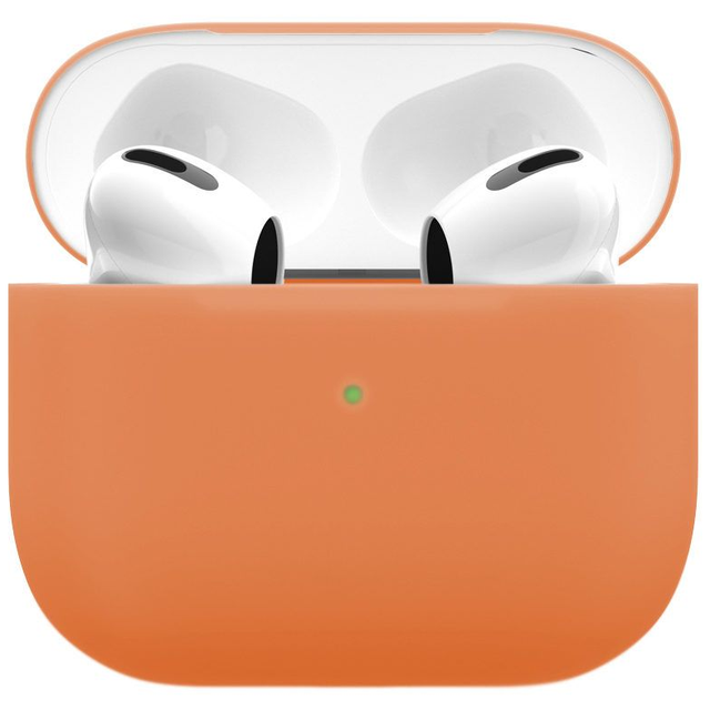 Чехол силиконовый vlp Soft Touch тонкий силикон для AirPods 3, оранжевый