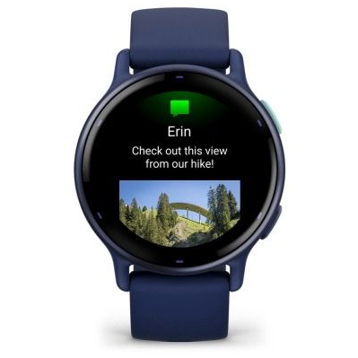 Умные часы Garmin Vivoactive 5 синие с металлически-синим безелем и силиконовым ремешко 010-02862-12