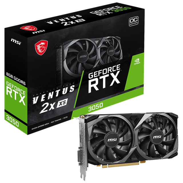 Видеокарта MSI GeForce RTX 3050 VENTUS 2X XS 8G OC