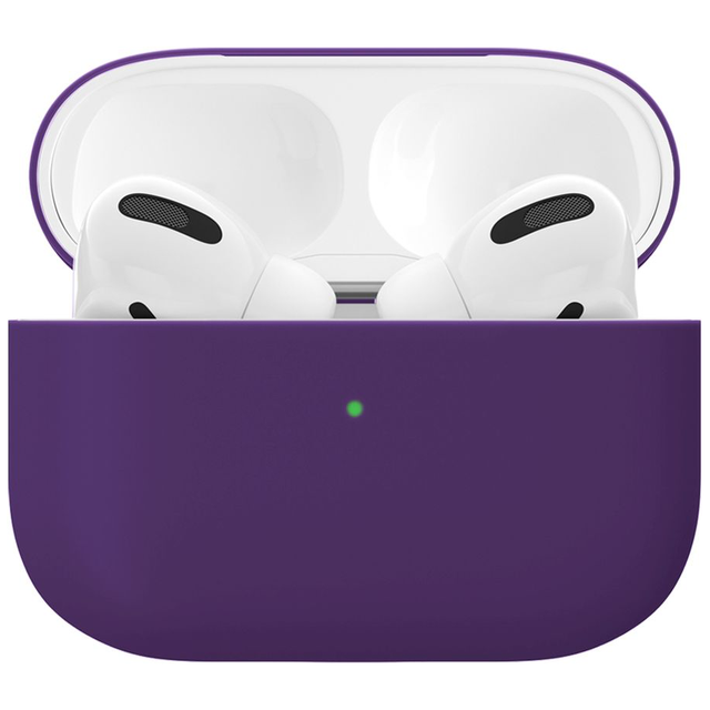 Чехол силиконовый vlp Soft Touch тонкий силикон для AirPods Pro, темно-фиолетовый
