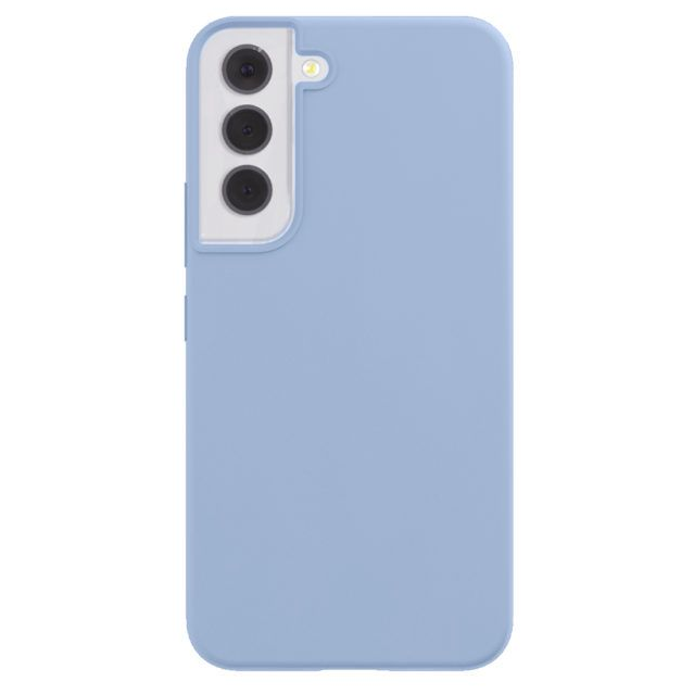 Чехол защитный vlp Silicone Case для Samsung Galaxy S22+, серо-голубой
