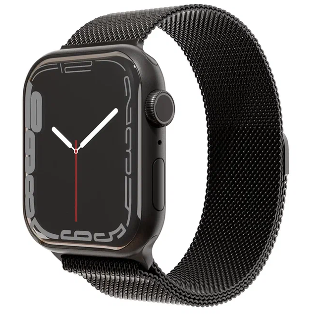 Ремешок стальной сетчатый vlp для Apple Watch 42/44/45 мм, черный