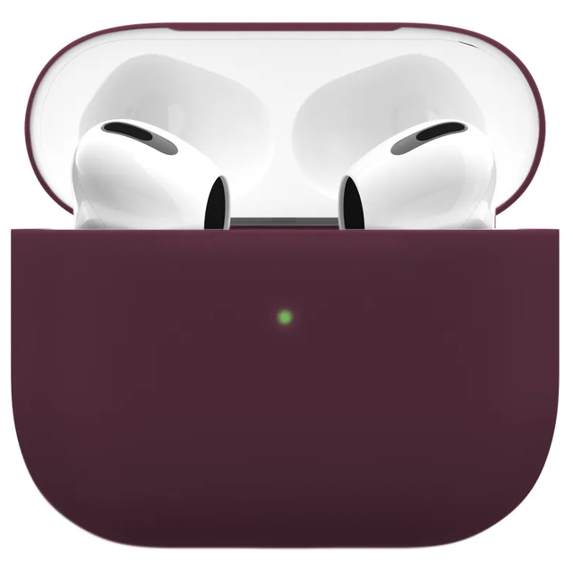 Чехол силиконовый vlp Soft Touch тонкий силикон для AirPods 3, марсала