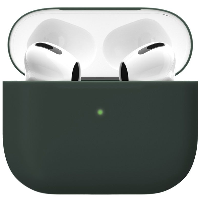 Чехол силиконовый vlp Soft Touch тонкий силикон для AirPods 3, темно-зеленый