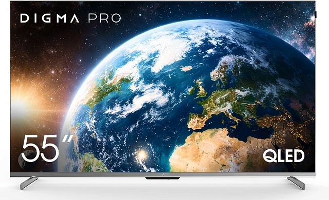 Телевизор Digma Pro 55D 55″ QLED 4K 144 Гц черный графит/черный