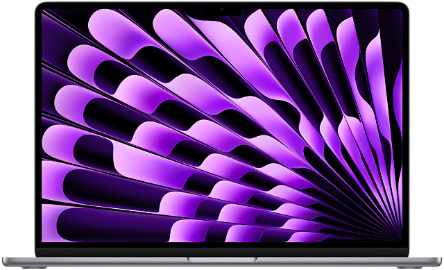 Apple MacBook Air 15" (M3, 8C CPU/10C GPU, 2024), 8 ГБ, 256 ГБ SSD, «серый космос» MRYM3