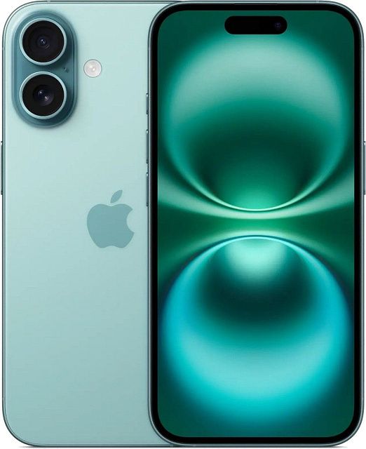 Смартфон Apple iPhone 16 128GB Зеленый (Nano-sim+Nano-sim)