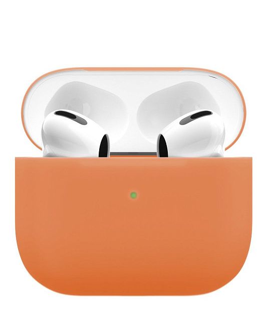 Чехол силиконовый vlp Soft Touch тонкий силикон для AirPods 3, оранжевый