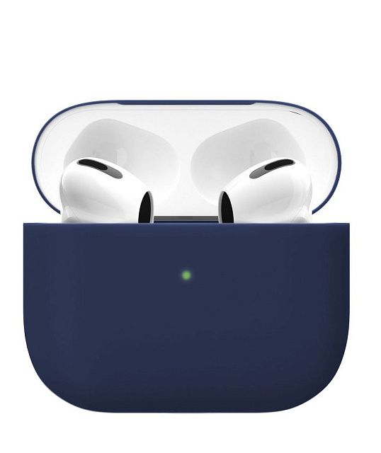 Чехол силиконовый vlp Soft Touch тонкий силикон для AirPods 3, темно-синий