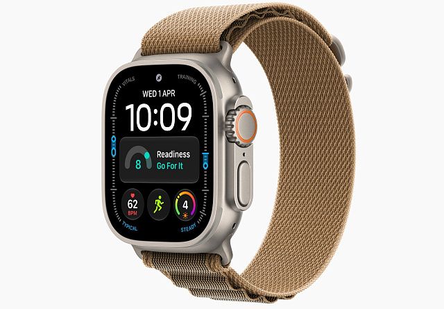 Apple Watch Ultra 4 49 мм Натуральный титан, Alpine Loop Desert L