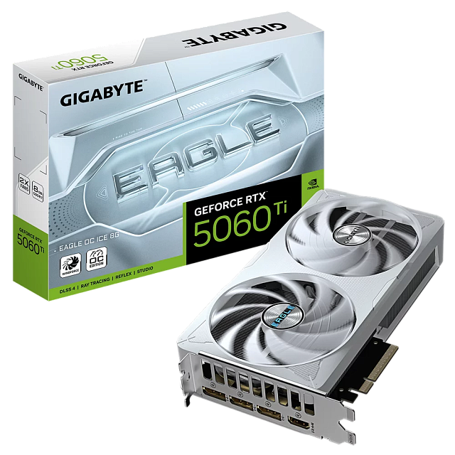 Видеокарта GIGABYTE GV-N506TEAGLEOC ICE-8GD NVIDIA GeForce RTX 5060 Ti 8 ГБ