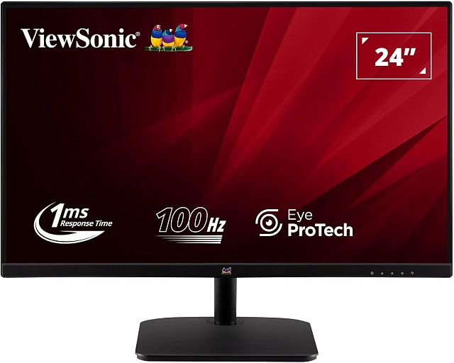Монитор ViewSonic VA2432-H-2 23,8″, IPS, 1920×1080, 100 Гц, чёрный