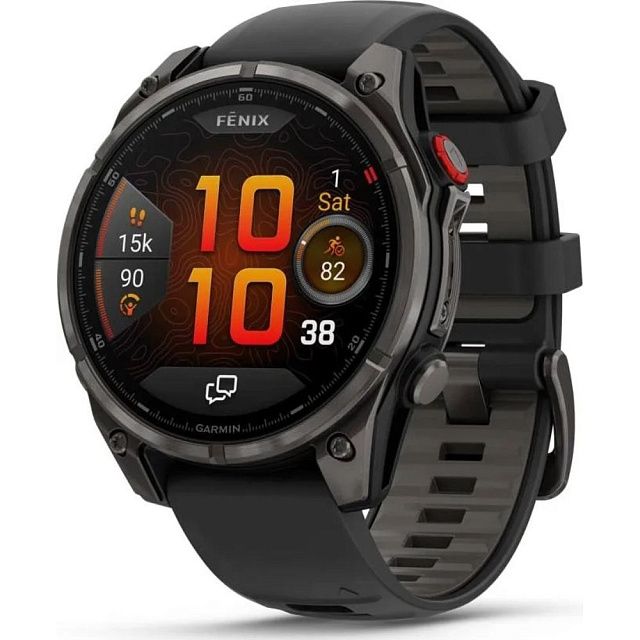 Умные часы Garmin Fenix 8 Pro 47 мм AMOLED Sapphire Титановые Угольно-серые 010-03198-01