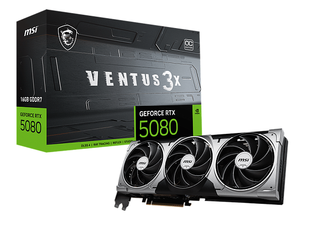 Видеокарта MSI GeForce RTX 5080 16G VENTUS 3X OC