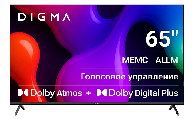 Телевизор Digma DM-LED65UQB31 65″ QLED 4K 60 Гц черный