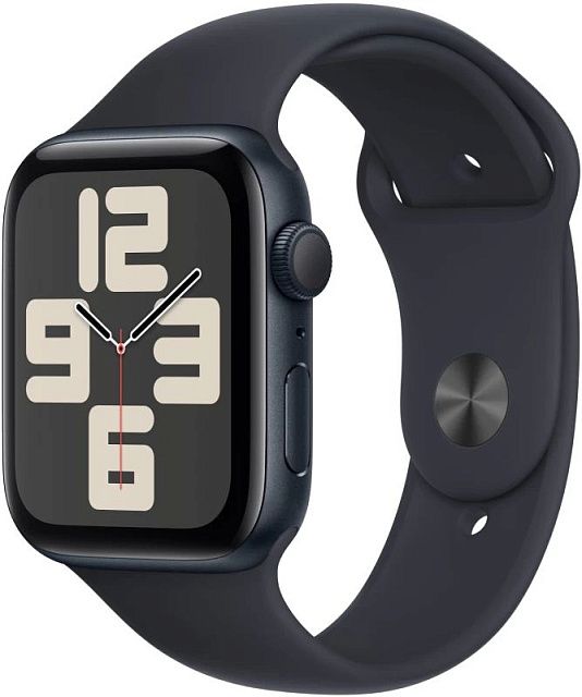 Apple Watch SE 2024 44 мм «Темная ночь», спортивный ремешок Band цвета «темная ночь»