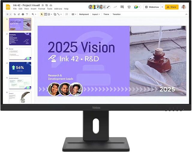 Монитор Lenovo ThinkVision E27q-40 27″, IPS, 2560×1440, 100 Гц, чёрный