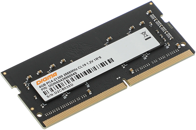 Оперативная память Digma DGMAS42666004S 4 ГБ DDR4-2666 SO-DIMM