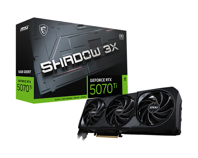Видеокарта MSI GeForce RTX 5070 Ti 16G SHADOW 3X OC