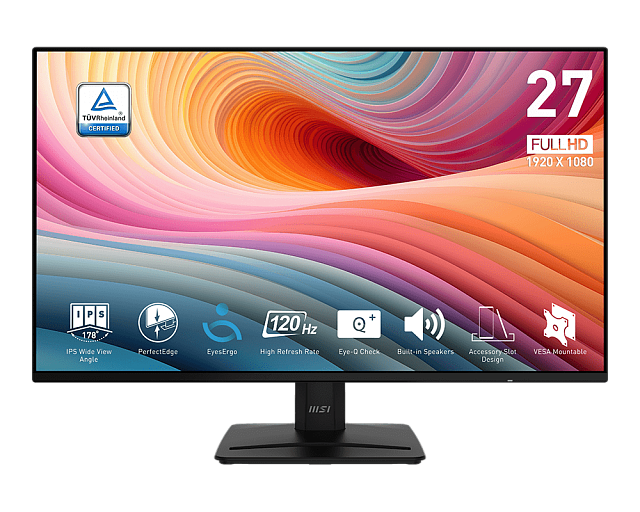 Монитор MSI PRO MP271A E2 27″ 1920×1080 120 Гц черный