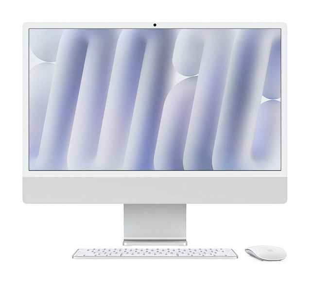 Моноблок Apple iMac 24", 8/8-Core M4, 16/256 ГБ, серебристый (MWUC3)