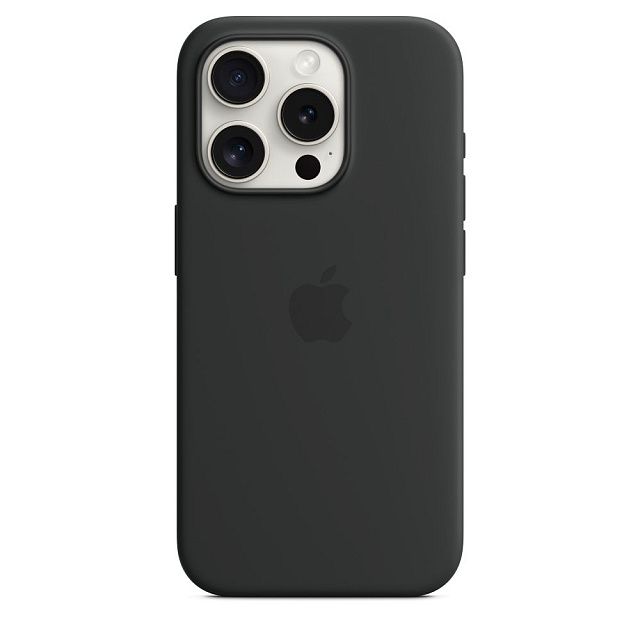 Чехол Silicone Case для iPhone 15 Pro/15 Pro Max, черный
